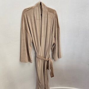 Skims Plush Beige/Taupe Robe with Tie Waist